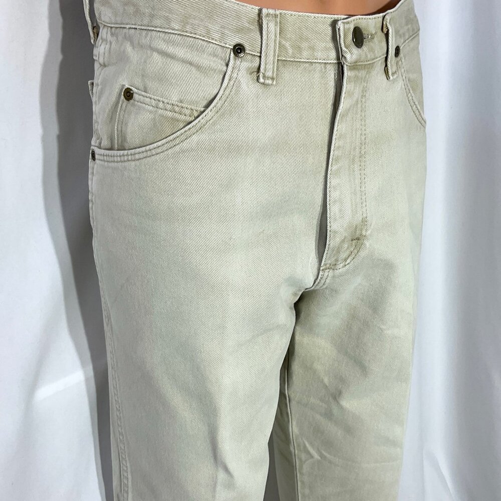 Wrangler 32"approx Waist Mens Tan Jeans 100% Cotton